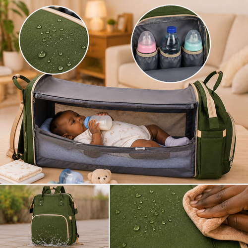 Sac à Langer 3-en-1 avec Lit Bébé Portable